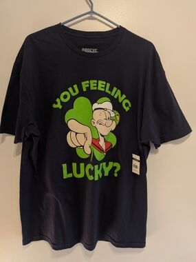 PADEVE Men’s Navy 'You Feeling Lucky?' Graphic Tee